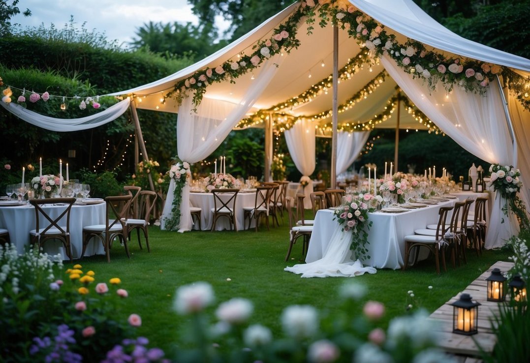 Pynt både haven og teltet op til en flot og mindeværdig bryllupsfest