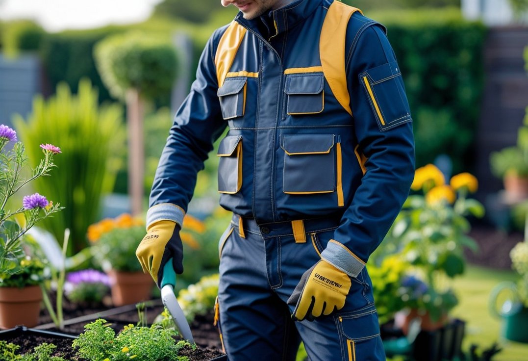 Praktisk og stilfuld arbejdsdragt til havearbejde